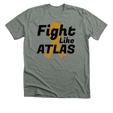 Fight with Atlas, a Deep Heather Premium Unisex Tee