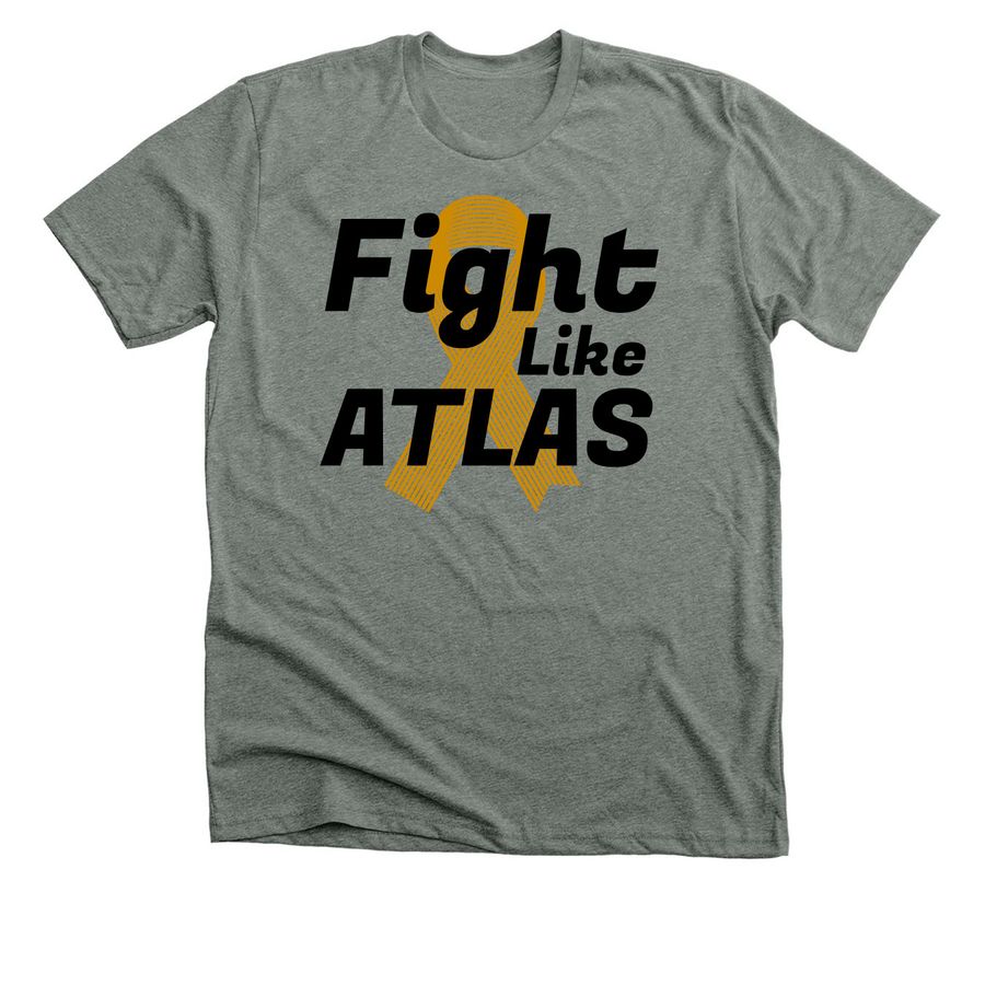 Fight with Atlas, a Deep Heather Premium Unisex Tee