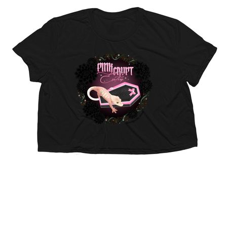 Pink Crypt Exotics Merch Drop ??, a Black Women?s Flowy Cropped Tee