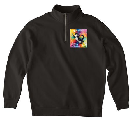 Catvocates 15th Anniversary Celebration, a Black Midweight Quarter Zip Pullover