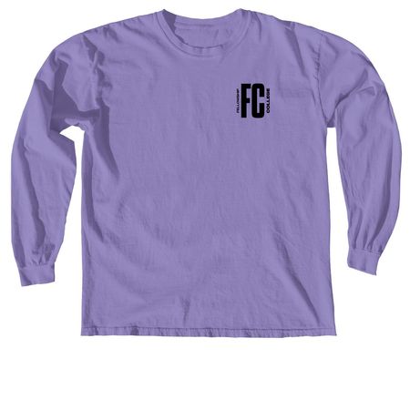 The Classic: Fellowship College, a Violet Comfort Colors Long Sleeve Tee