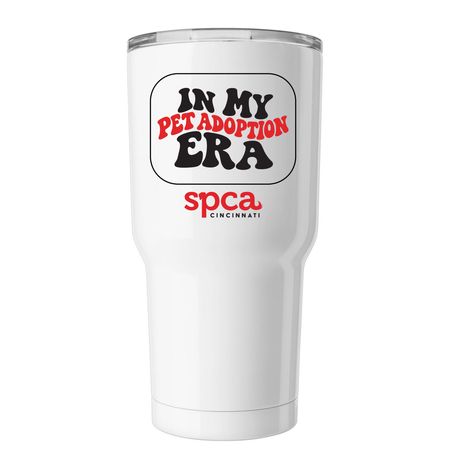 Pet Adoption Era Tumbler, a White Insulated Tumbler