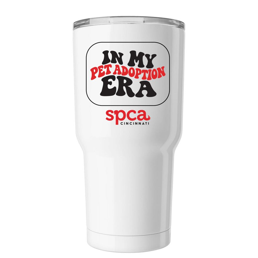 Pet Adoption Era Tumbler, a White Insulated Tumbler