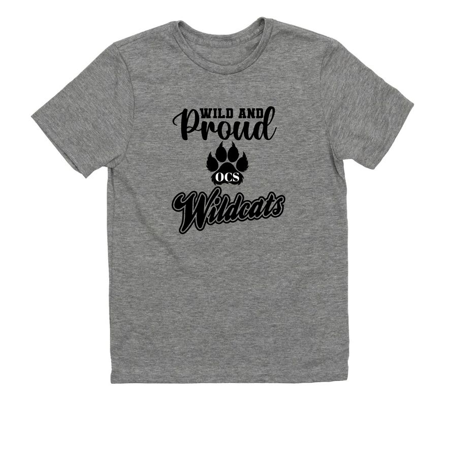 Wild & Proud Tops Adult & Youth-blackprinting, a Aluminum Grey Allmade Youth Eco Triblend Tee