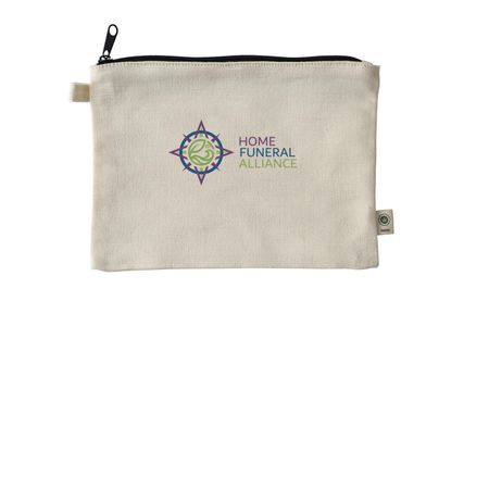 Home Funeral Alliance Zip Bags, a Natural 9"x7" Hemp Blend Pouch