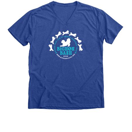 BFCACT Bichon Bash 2026 - blue, a Heather True Royal Premium V-Neck Tee