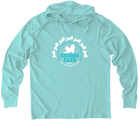 BFCACT Bichon Bash 2026 - blue, a Saltwater Blue Allmade Organic Cotton Mineral Dye Hoodie Tee