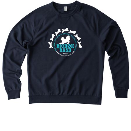 BFCACT Bichon Bash 2026 - blue, a Night Sky Navy Allmade Organic French Terry Crewneck Sweatshirt