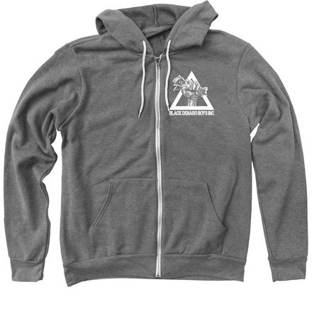 Black Denaro Boys Zip Up, a Deep Heather Zip Up Hoodie