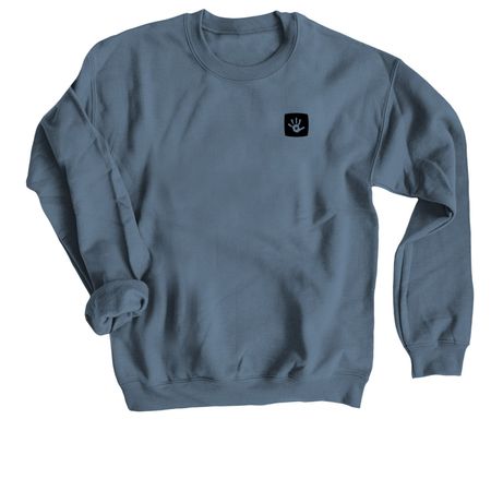 COTP Handprint Sweatshirt & Crewneck, a Indigo Crewneck Sweatshirt