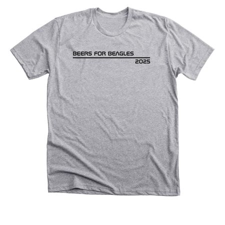 Beers for Beagles T-shirt, a Athletic Heather Premium Unisex Tee (back-view)