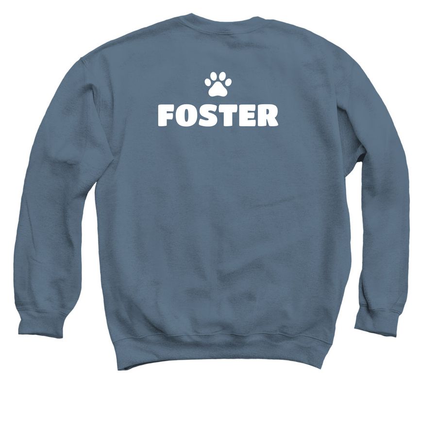 Up Pup and Away FOSTER Sweatshirt, a Indigo Crewneck Sweatshirt (back-view)