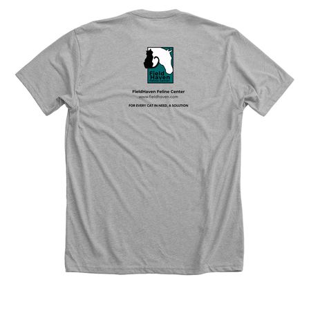 Save a cat - Shop FieldHaven Marketplace, a Athletic Heather Premium Unisex Tee (back-view)