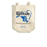 Crabby Tote, a Natural Over-the-Shoulder Shopping Tote Bag (back-view)