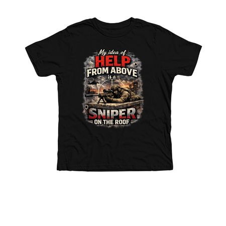 Help from above!, a Solid Black Blend Premium Youth Tee