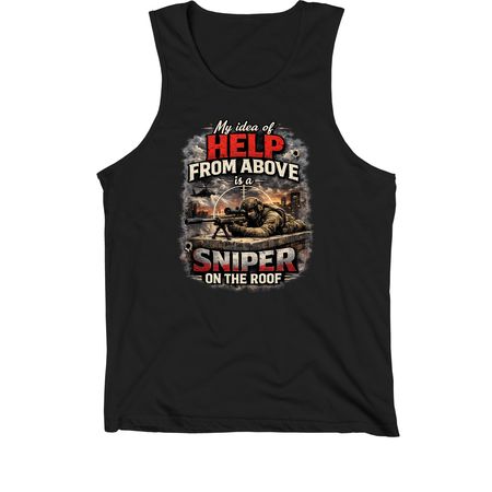 Help from above!, a Black Premium Cotton Tank
