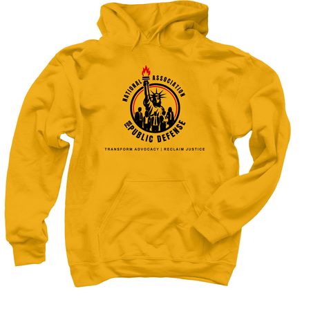 NAPD 2026 Logo, a Gold Pullover Hoodie