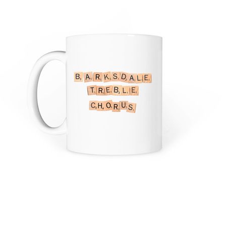 Barksdale Scrabble Mug, a White Coffee Mug (back-view)