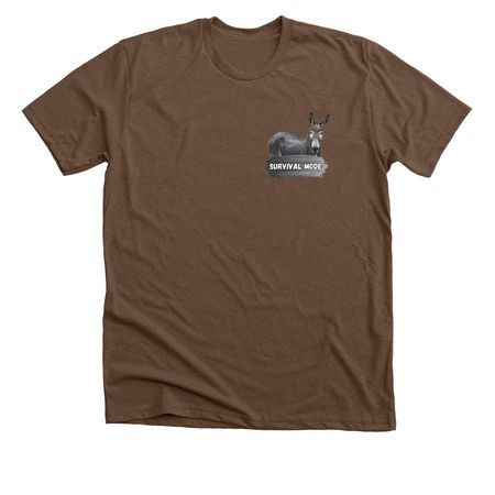 Survival Mode: The Sun Will Shine, a Heather Brown Premium Unisex Tee (back-view)
