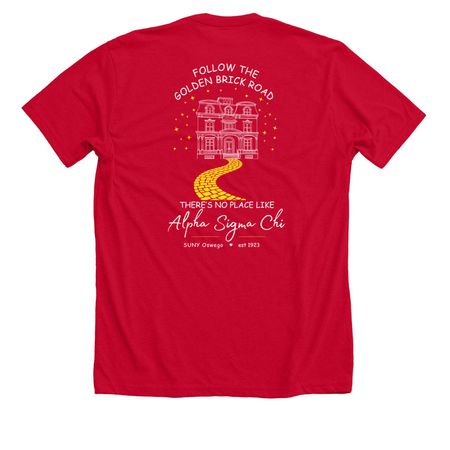 ??? F?26 Rush Red Design, a Solid Red Blend Premium Unisex Tee (back-view)