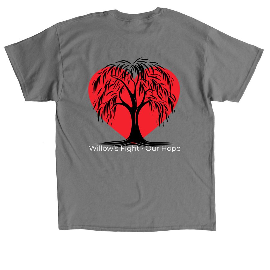 Willow?s Fight ? Our Hope, a Charcoal Classic Unisex Tee (back-view)