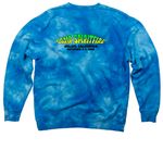 Grateful&nbsp;, a Aqua Blue Tie Dye Crewneck Sweatshirt (back-view)