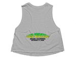 Grateful&nbsp;, a Athletic Heather Women's Cropped Racerback Tank (back-view)