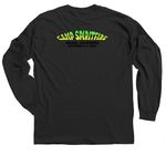 Grateful&nbsp;, a Black Classic Long Sleeve Tee (back-view)