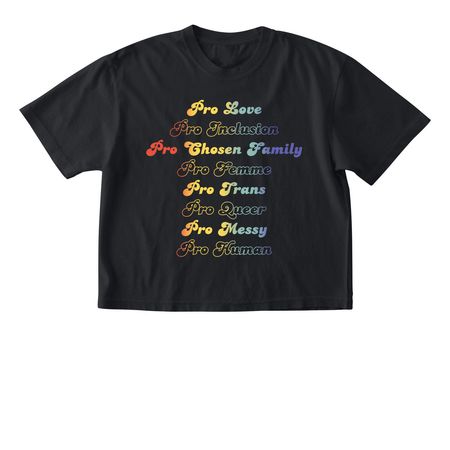 The Pro Human Tee, a Black Comfort Colors Boxy Tee