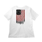 250 American Years!, a White Women?s Relaxed Cotton Tee (back-view)