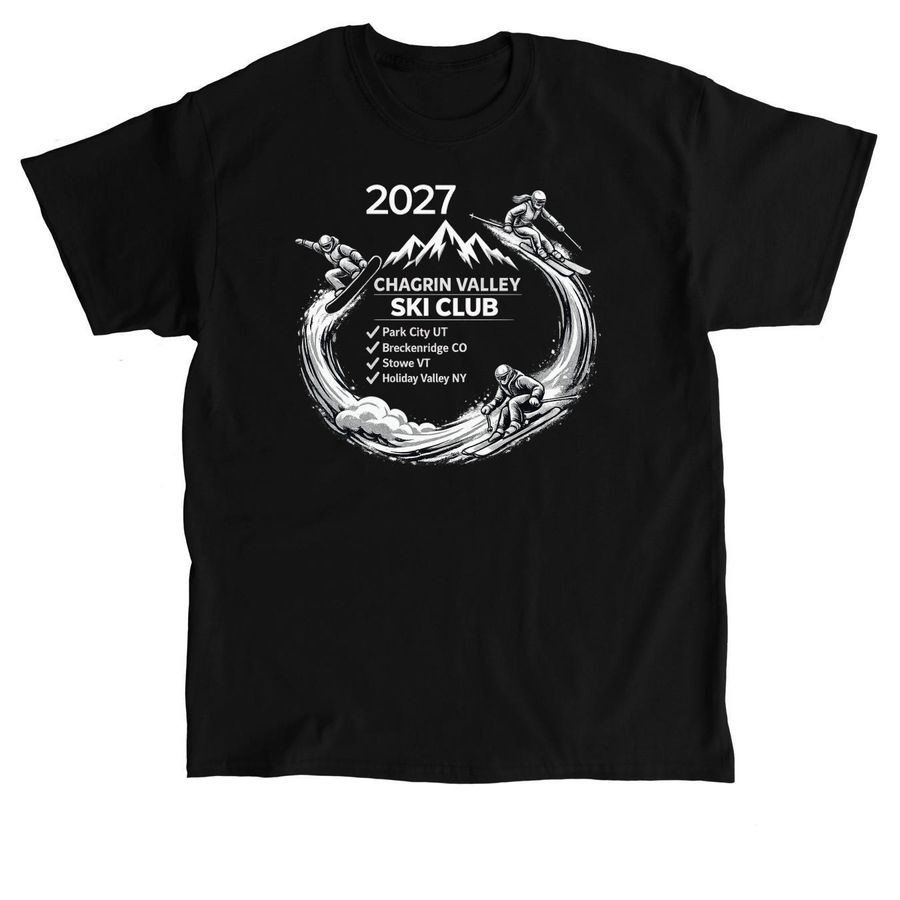 Chagrin Valley - 2027 Trip Shirt, a Black Classic Unisex Tee