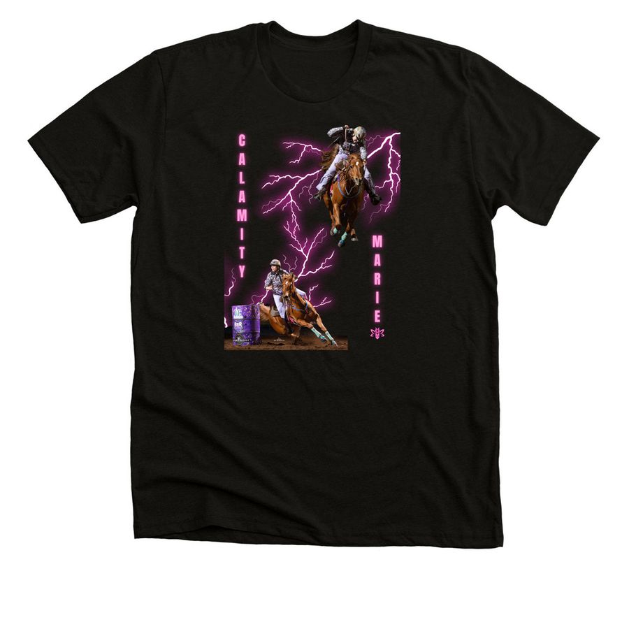 Calamity & Marie Bee - Lightning Fast, a Solid Black Blend Premium Unisex Tee