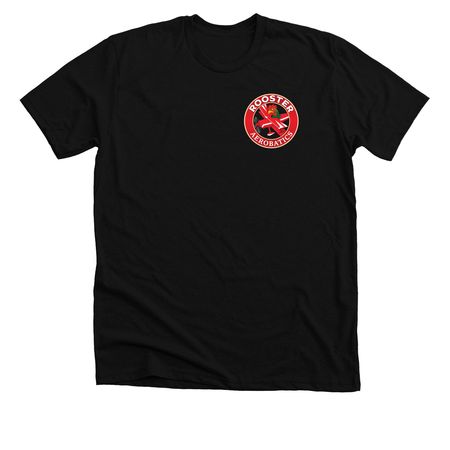 Rooster Pitts, a Solid Black Blend Premium Unisex Tee