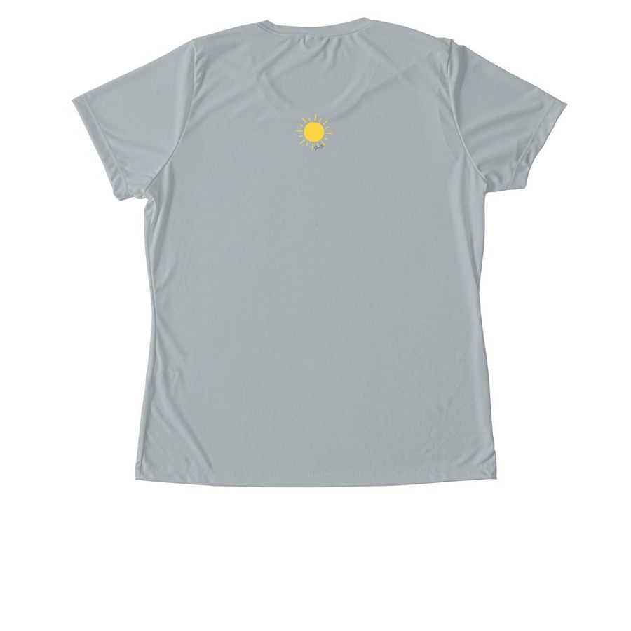 Romans 12:1-2 Athletic Black Font, a Silver Women's Performance Tee (back-view)