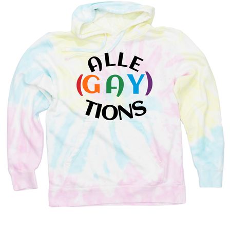 Alle-gay-tions, a Sunset Swirl Tie Dye Pullover Hoodie