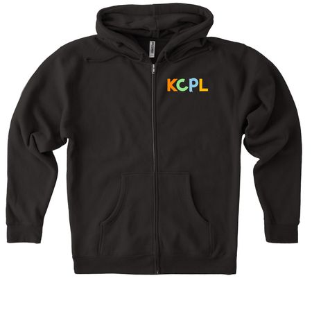 KCPL Apparel - Kent Map of Branches, a Black Heavyweight Zip Up Hoodie