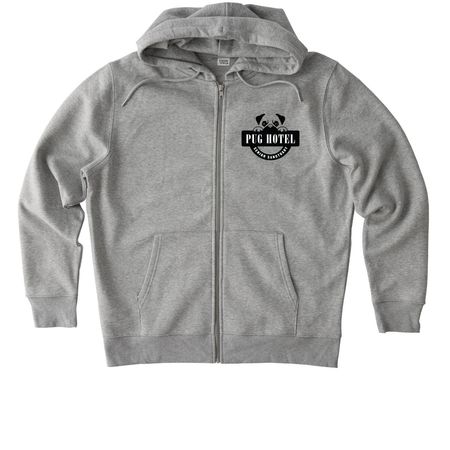 Wheeling Pug Relay 2025 Zip Up Hoodies, a Heather Grey Stanley/Stella Unisex Cultivator 2.0 Zip Up Pullover Hoodie