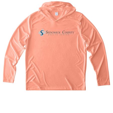 UV Performance Lightweight Hoodie!, a Soft Coral UV Performance Long Sleeve Hoodie
