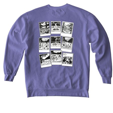 Adult Hoodies & Crewnecks, a Violet Comfort Colors Crewneck Sweatshirt (back-view)