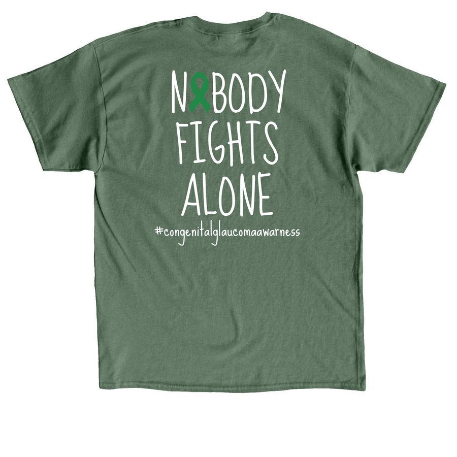 Mannie Support Squad Fundraiser, a Military Green Classic Unisex Tee (back-view)