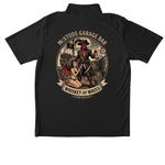 Pirate ver3, a Black Unisex Performance Polo (back-view)