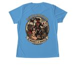 Pirate ver3, a Carolina Blue Women's Performance Tee (back-view)