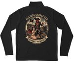 Pirate ver3, a Black Unisex Performance Quarter Zip Pullover (back-view)