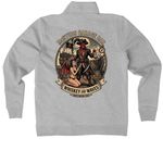 Pirate ver3, a Dark Grey Heather Nike Women's Club Half Zip Pullover (back-view)