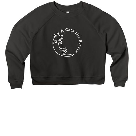 ACLR Classic Logo, a Black Women's Premium Cropped Raglan Sweatshirt