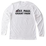 St. Paul Pride 2026, a Solid White Blend Premium Long Sleeve Tee (back-view)