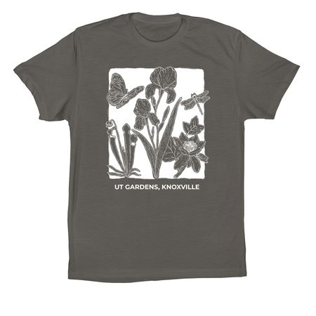 Spring in the Garden, a Asphalt Premium Cotton Tee