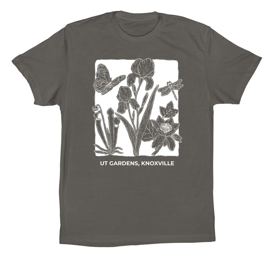 Spring in the Garden, a Asphalt Premium Cotton Tee