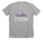 Sapphire Ribbons Shirt, a Athletic Heather Premium Unisex Tee (back-view)