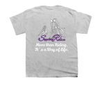 Sapphire Ribbons Shirt, a Sport Grey Youth Unisex Tee (back-view)